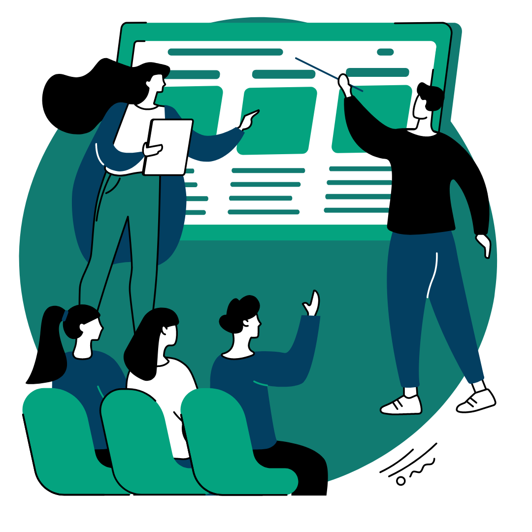 Back of a man at a concert. Hes wearing a beanie hat and a baggy denim jacket with studs. Photo with a purple hue